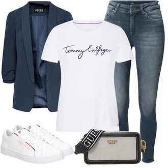 Boja Outfit sa Bijela/Crvena Kožna Tenisica/Tenisice s patentnim zatvaračem sa strane/Tanka Tenisica/Ljetna Tenisica/Niska Tenisica "Ležerni poslovni outfit"