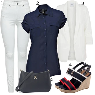 Outfity z džínu s Šedá/Bílá/Krémová/Stříbrný/Světle modrá Kožená bunda/Džíny s Dírou/Push up Džín/Kožené bundy/Džíny s Rozparkem/Motorkářské Džíny Only "Elegantní vzhled"