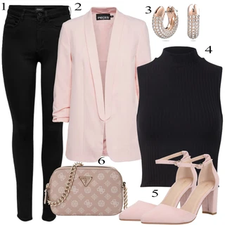 Outfit s Černá/Tmavě Modrá Legíny s Podšívkou/Teplé Legíny/Kožená bunda/Neprůhledný Legíny/Sportovní Legína/Formovaná Legína/Bavlněné Legíny/Legíny s Rozparkem/Pletený Legín Only "Business Casual"