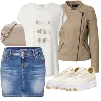 Džínovina Outfit s Hnědá/Růžová/Fialová Džínová vintage sukně/Džínová Sukně/Krátká Sukně/70tá Léta Minisukně LTB "Módní letní vzhled"