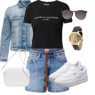 Outfity pro léto s Světle modrá/Modrá Džíny Culottes/Navlékací džíny Only "Módní letní vzhled"