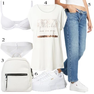 outfit mit Temno modra Lee "poletni videz"