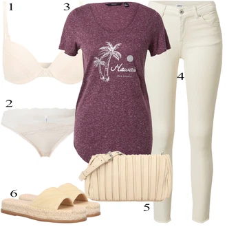 outfit mit Bež/Bela/Khaki Usnjena Jakna/Motoristične Kavbojke/Kavbojke z Razporkom/Kavbojka z Nizkim Pasom/Kavbojka z Nizkim Pasom/Push up Kavbojke/Ozke Kavbojke/Usnjene Čevlje/Termodžinsi Only "poletni videz"