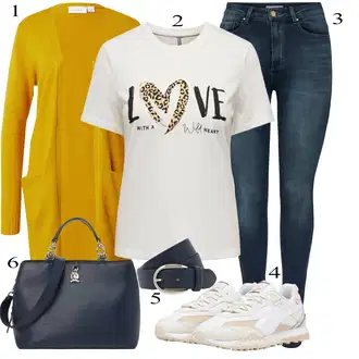 Outfity na podzim s Žlutá Pletenina veľkej veľkosti/Tunika/Šaty Móda Pro Plnoštíhlou Vila "Outfit na podzim"