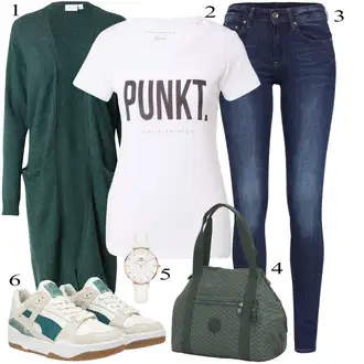 Outfity na podzim s Tmavě zelená/Tyrkysový/Zelená Pletenina veľkej veľkosti/Šaty Móda Pro Plnoštíhlou/Tunika Vila "Outfit na podzim"