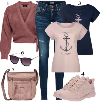 Outfit s Růžová Bota na fitness/Běžecká bota/Gymnastická bota/Tréninková bota Skechers "Outfit na podzim"