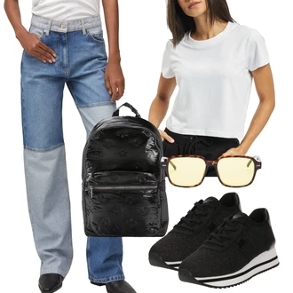 Outfit s Černá Malá Taška/Batoh/Doplňek Adidas Originals "Outfit na léto"