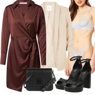 Kůže Outfit s Černá/Hnědá/Bílá/Červená Bota Na Podpatku/Sandál s podpatkem/Platform Sandal/Sandál Na Podpatku/Sandál Na Širokém Podpatku/Bota s Platformou/Sandály na hřídeli Aldo "Outfit na léto"