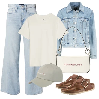 Outfit s Hnědá/Béžová/Tmavě hnědá Dřevák & pantofle s vyměnitelnou stélkou/Měkký Dřevák/Ortopedická pantofle/Dřevěný Dřevák/Dřevák/Korkový Dřevák a pantofle/Dřevák na podzim & zimu Birkenstock "Outfit na léto"