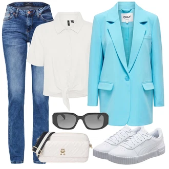 Krásný Outfit s Modrá/Růžová/Světle modrá Džíny s Rozparkem/Džín s Nízkým Pasem/Džíny Regular Fit/Girlfriend Džíny/Slim Fit Džíny/Džíny s Nízkým Sedem/Sportovní boty/Kožená bunda/Kožená Pánská Bund/Kožené Boty/Zimní bunda/Pánské tričko/Rovná Džína LTB "Outfit na léto"Look: Styl, 90tá léta, Ležérní, Cool, Moderní, Mom, Krásný