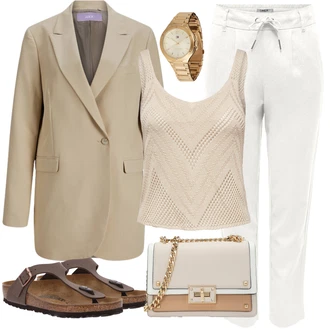 Gizeh Outfit s Béžová/Hnědá/Tmavě hnědá Žabka/Pohodlný Sandál/Římská sandála/Sandály na hřídeli/Sandál Dianette/Sandál S T Páskem Birkenstock "Outfit na léto"