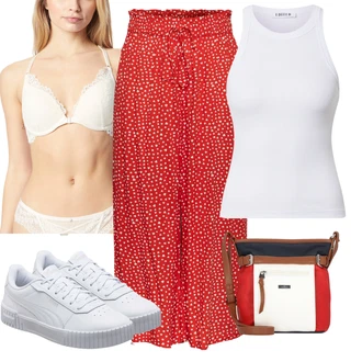 Svatba Outfit s Krémová/Bílá/Béžová/Khaki Angora Prádlo/Brazilské Kalhotky/Tanga/Klasické Kalhotky/Průhledná kalhotka/Formující Kalhotky/Spodní Kalhotky HUNKEMÖLLER "Outfit na léto"Look: Bar, Matriční Úřad, Den matek, Zvláštní příležitosti, Svatba
