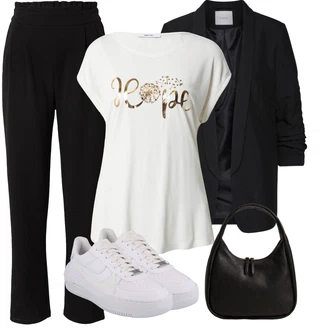 Outfity s oblekem s Bílá/Modrá Vintage teniska/Skate Bota/Nízká Teniska/Úzká teniska/Kožené tenisky/Teniska na platformě Nike Sportswear "Outfit na léto"