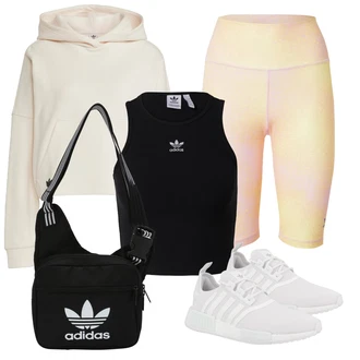 Outfity pro zábavu s Šedá Móda Pro Plnoštíhlou Adidas Originals "Outfit na léto"