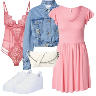 Outfity s krajkovými body "Outfit na léto"
