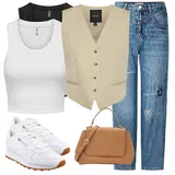 Béžová VERO MODA Klasická Saka Outfity image
