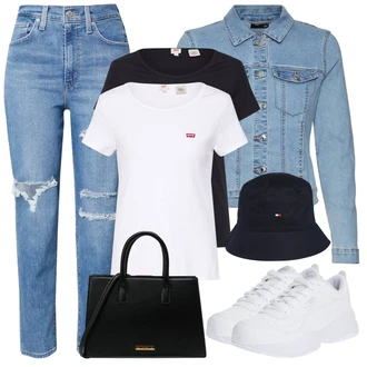 Outfit s Klobouk Tommy Hilfiger "Outfit na léto"