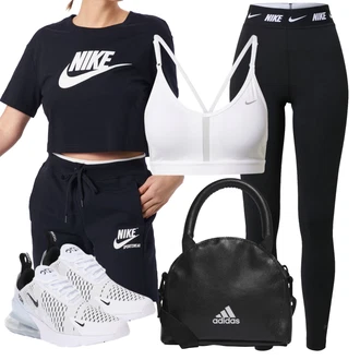 Outfity pro léto s Krémová/Bílá Sportovní podprsenka/Dámská korzetová sportovní podprsenka/Vyztužený podprsenek/Bezdrátová podprsenka/Zmenšující Podprsenek/Odlehčovací podprsenka Nike "Outfit na léto"