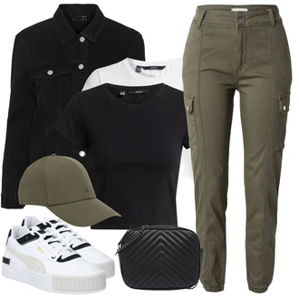 Outfit s Tmavě zelená Klobouk Kšiltovka Tommy Hilfiger "Outfit na léto"