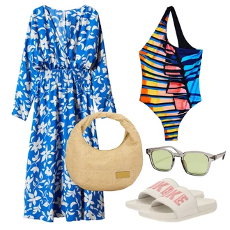 Outfit s Vícebarevný/Oranžová Jednodílné plavky/Burkini/Plavky s průstřihem/Plavky Halterneck/Plavky s minimálním střihem/Zeštíhlující plavky/Plavky s odhalenými zády/Tankini Desigual "Outfit na léto"