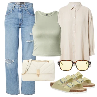 Outfit s Béžová Birkenstock "Outfit na léto"