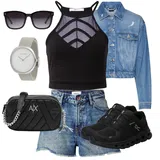 Kombinování kraťasů s krátkými topy image