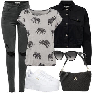 Outfit s Černá RALPH LAUREN "Outfit na léto"