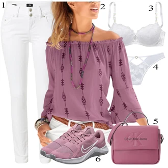 Outfity pro léto s Růžová Nezařazené Nike "Outfit na léto"