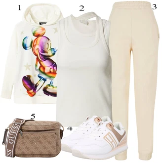 Outfit s Bílá/Stříbrný/Modrá/Šedá Mikina s kapucí/Originální mikina/Svetr S Kapucí/Pletená mikina s kapucí/Sportovní mikina/Sportovní mikina/Unisex Mikina S Kapucí/Vintage mikina/Dámský Svetr/Svetr s kapucí/Potisknout Svetr Desigual "Outfit na léto"