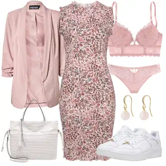 Outfit sa Pink Haljina/Haljina Veći Broj VIVANCE "Outfit za ljeto"