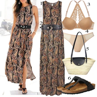Outfity pro 18. narozeniny Host s Hnědá/Béžová Boho Letní Šaty/Šaty S Potiskem/Dlouhé Letní Šaty/Maxi Šaty Lascana, Černá/Béžová Ležérní pásek/Pásek Na Pas/Korzetový Pásek/Páska s Kapsou/Široký Opasek/Klasické Pásky/Pásek bez Přezky/Kožený Pásek Lascana, Béžová Podprsenka s kosticemi/Podprsenka s výstřihem push-up/Zmenšující Podprsenek/Podprsenka push-up bez ramínek/Pánské boty ve velikosti 11/Podprsenka Bez Kostic/Kožené bundy pro muže/Průsvitná podprsenka a podprsenka s kosticí/Push-Up Podprsenka Lascana, Béžová Tanga/Průhledná kalhotka/Průsvitná kalhotka/Klasické kalhotky/Brazilské Kalhotky/Spodní kalhotky/Formující Kalhotky Lascana, Černá/Béžová Pohodlný Sandál/Sandály na hřídeli/Letní Bota/Sandál Dianette/Sandál S T Páskem Birkenstock "Outfit na léto"
