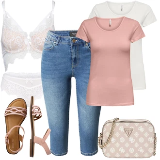 Outfit sa Pink/Bež/Bijela Trokutasti Grudnjak/Balkonet Grudnjak/Komplet donjeg rublja od čipke/Prozirni grudnjak i poprsje/Kožne jakne za muškarce/Mekani grudnjak/Komplet gaćica za grudnjak/Čipkasti grundjac/Komplet Gaćica sa Žičanim Grudnjakom/Grudnjak sa žicom/Bralette Grudnjak HUNKEMÖLLER, Bijela/Pink/Bež Push-up grudnjak s halterima/Komplet gaćica za grudnjak/Bralette Grudnjak/Kožne jakne za muškarce/Prozirni grudnjak i poprsje/Čipkasti grundjac/Mekani grudnjak/Trokutasti Grudnjak/Komplet donjeg rublja od čipke HUNKEMÖLLER "Outfit za ljeto"