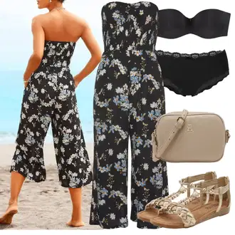 Outfit sa Crna Klasične Gaćice/Donje Rublje Za Oblikovanje Tijela/Gaćice S Visokim Strukom/Gaćica & tanga/Gaćice bez prepona/Gaćice/Futrola za Suknju/Brazilski Slip Lascana "Outfit za odmor"