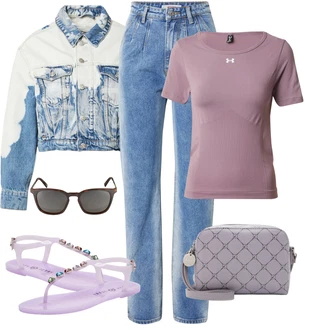 Outfit s Šedá Katy Perry "Outfity v teplých letních barvách"