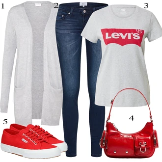 Jesenske Outfiti Polnejša mit Svetlo siva/Siva Pletene velika velikost/Pulover Vila "Poletna oblačila"