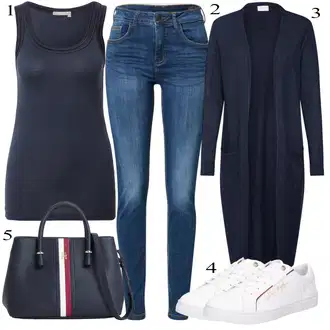 Outfity na podzim s Tmavě modrá Pletenina veľkej veľkosti/Šaty Móda Pro Plnoštíhlou Vila "Outfit na podzim"