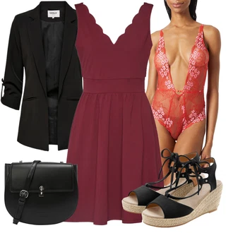 Outfity pro 18. narozeniny Host s Černá Blůzové Sako/Dlouhý Sako/Neformální Sako/Cargo Sako/Smokingové sako/Oversize Sako/Krátké Sako/Boyfriend Sako/Blejzrové Bund/Kožená Pánská Bund/Kožená bunda pro muže Only, Černá/Béžová Espadrille sandál/Sandál na klínku/Letní Bota/Espadrilka s klínovým podpatkem Lascana "Perfektní na léto"