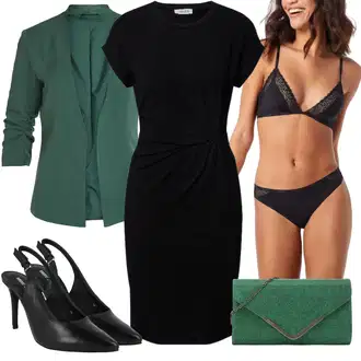 Outfit sa Crna/Tamnoplava Klasične Gaćice/Gaćice bez prepona/Futrola za Suknju/Gaćica & tanga/Gaćice S Visokim Strukom/Brazilski Slip/Gaćice Calvin Klein underwear "Poslovni look"