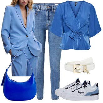 Outfit sa Siva Platnena Tenisica Karl Kani "Poslovni Look"