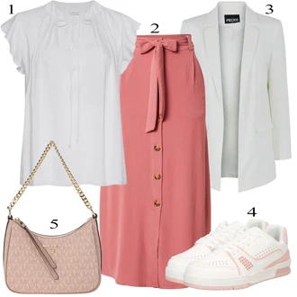Elegantní Outfit s Šedá/Bílá/Krémová Tričko & Top Móda Pro Plnoštíhlé/Halenka Móda Pro Plnoštíhlou/Halenka a Tunika Tunika Lascana "Skvělé pro práci"Look: Styl, 20 léta, Babydoll, Boho, Elegantní, Krásný