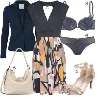 Outfit s Zlatý/Hnědá/Béžová Lodička S Páskem/Svatební Bota/Svatební bota/Sandál Na Podpatku/Bota Na Podpatku/Páskový Sandál/Přezková bota/Sandál s podpatkem/Sandál se třpytkami About You "Oblečení do kanceláře"