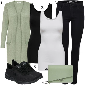 Flex Appeal 3.0 Outfit s Černá Běžecká bota/Tréninková bota/Bota do vody/Běžecká bota/Gymnastická bota/Bota na fitness Skechers "Outfit na léto"