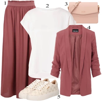 outfit mit Bela/Krem Srajca & majica velike velikosti/Majica & Top/Bluza in Tunika/Bluza velika velikost Vila "poletni videz"