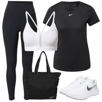 Lehké Outfit s Černá/Tmavě modrá Sportovní Legína/Kožená bunda/Legíny s Vysokým Pasem/Legíny do Posilovny/Tregíny/Teplé Legíny/Legíny s Rozparkem/Formovaná Legína/Legíny s Podšívkou/Cyklistická Kalhoty/Pletený Legín Nike "Sportovní letní outfity"