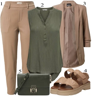 Green Outfits mit Temno zelena Tommy Hilfiger "poletni videz"