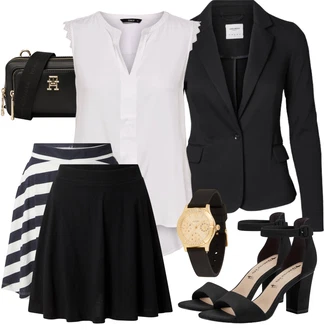 Oblečení se sukní S křivkami s Bílá/Šedá/Hnědá Halenka Móda Pro Plnoštíhlou/Tunika Only "Stylová letní nálada"