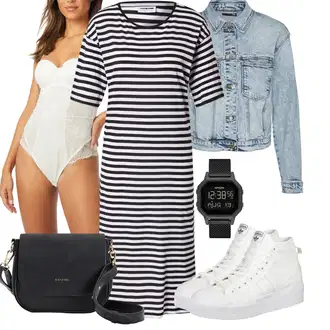 Nizza Outfit s Bílá/Krémová Skate Bota/Tenisky s Bočním Zipem/Teniska na platformě/Zimní tenisky/Kožené tenisky/Úzká teniska/Plátěná teniska Adidas Originals "Stylová letní nálada"