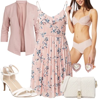 čipka Outfit sa Pink Muške cipele u veličini 11/Mekani grudnjak/Grudnjak sa žicom/Balkonet Grudnjak/Grudnjak sa žicom/Bralette Grudnjak/Čipkasti grundjac/Trokutasti Grudnjak/Grudnjak Minimizer ESPRIT "Večernji outfit"