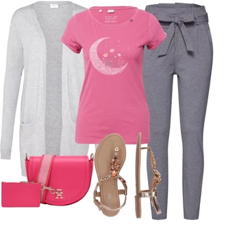 Outfit s Zlatý Letní Bota/Pletený Sandál/Sandál se třpytkami/Páskový Sandál/Sandál S T Páskem About You "Vkusný letní outfit"