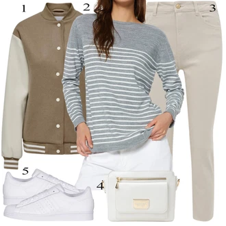 Outfit s Pastelové barvy/Bílá Adidas "Perfekt na podzim"